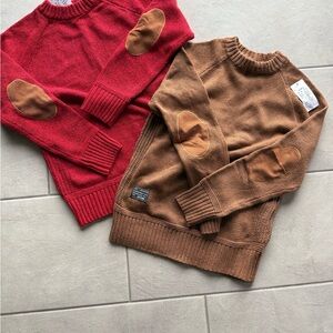 Men's Red and Brown Sweater Set